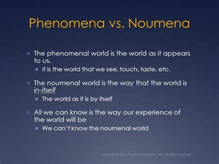 What is the difference between Phenomena and noumena?